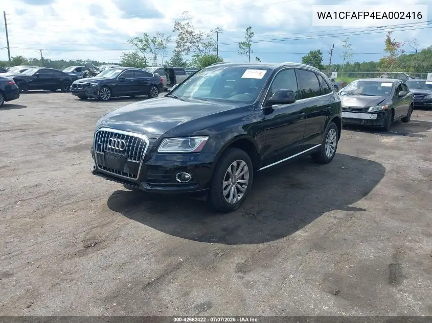 2014 Audi Q5 2.0T Premium VIN: WA1CFAFP4EA002416 Lot: 42662422