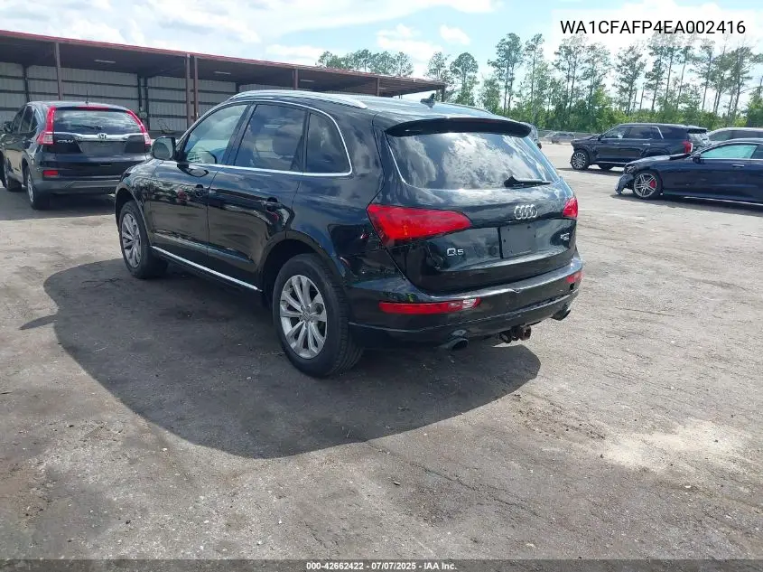 2014 Audi Q5 2.0T Premium VIN: WA1CFAFP4EA002416 Lot: 42662422