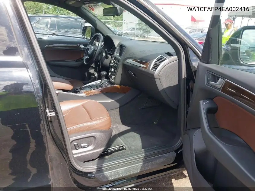 2014 Audi Q5 2.0T Premium VIN: WA1CFAFP4EA002416 Lot: 42662422