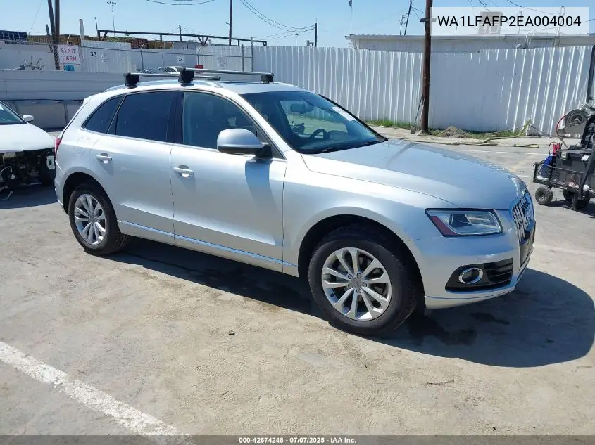 2014 Audi Q5 2.0T Premium VIN: WA1LFAFP2EA004004 Lot: 42674248