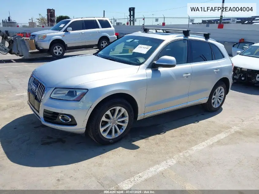 2014 Audi Q5 2.0T Premium VIN: WA1LFAFP2EA004004 Lot: 42674248