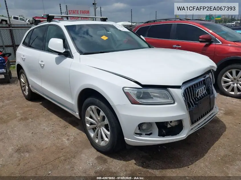 2014 Audi Q5 2.0T Premium VIN: WA1CFAFP2EA067393 Lot: 42675852