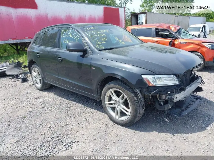 2015 Audi Q5 VIN: WA1WFCFP1FA004649 Lot: 12336372