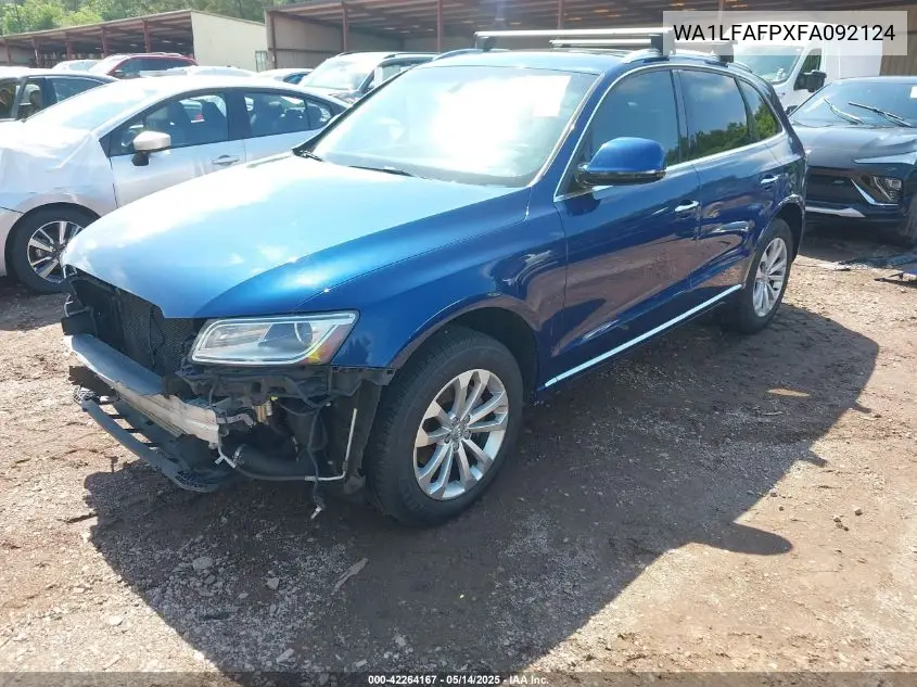 2015 Audi Q5 2.0T Premium VIN: WA1LFAFPXFA092124 Lot: 42264167