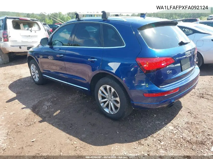 2015 Audi Q5 2.0T Premium VIN: WA1LFAFPXFA092124 Lot: 42264167