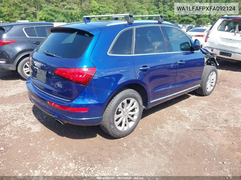 2015 Audi Q5 2.0T Premium VIN: WA1LFAFPXFA092124 Lot: 42264167