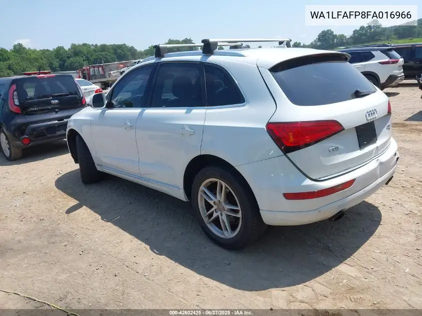 2015 Audi Q5 2.0T Premium VIN: WA1LFAFP8FA016966 Lot: 42602425