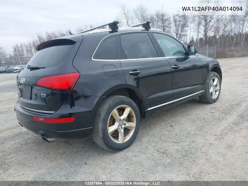 2016 Audi Q5 2.0T Progressiv VIN: WA1L2AFP4GA014094 Lot: 12307964