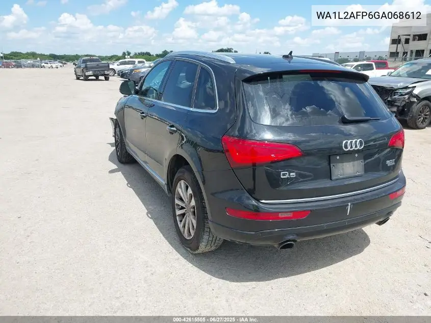 2016 Audi Q5 2.0T Premium VIN: WA1L2AFP6GA068612 Lot: 42615505