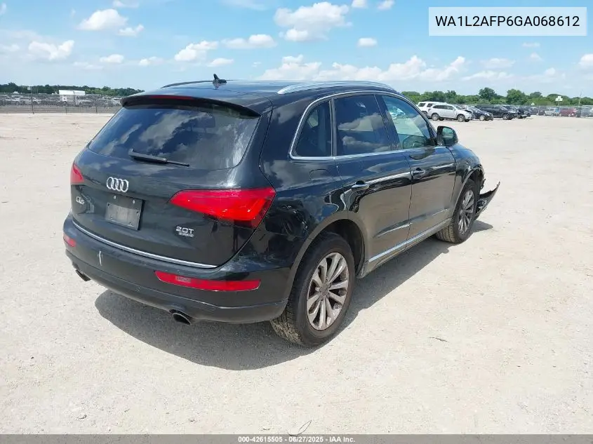 2016 Audi Q5 2.0T Premium VIN: WA1L2AFP6GA068612 Lot: 42615505