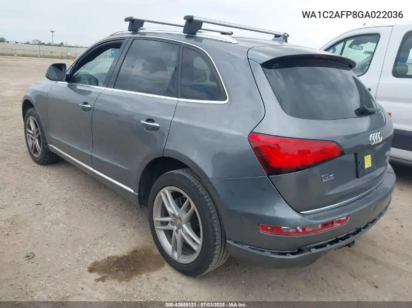 2016 Audi Q5 2.0T Premium VIN: WA1C2AFP8GA022036 Lot: 42658121