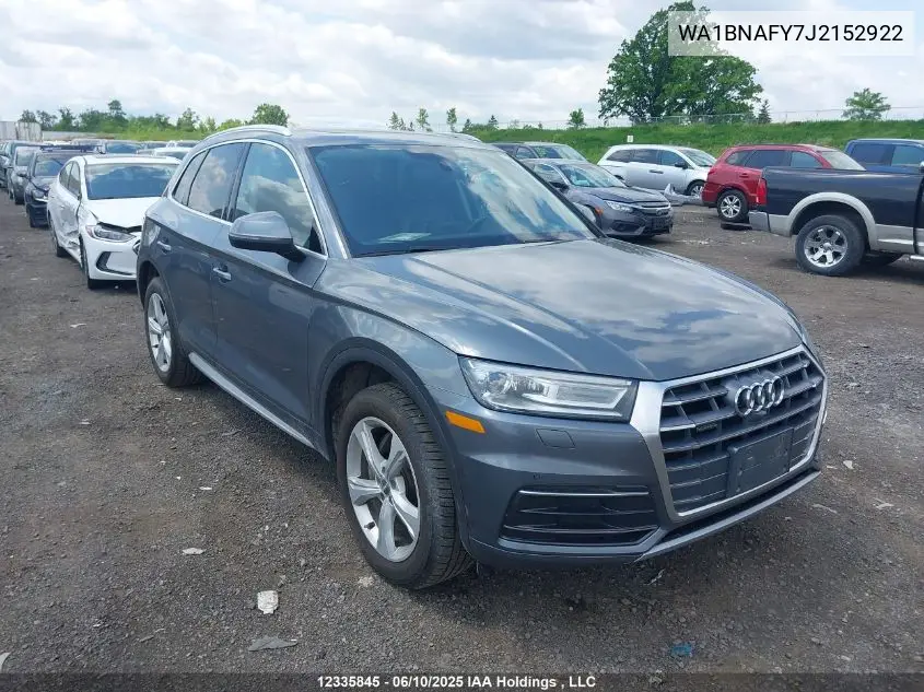 2018 Audi Q5 VIN: WA1BNAFY7J2152922 Lot: 12335845