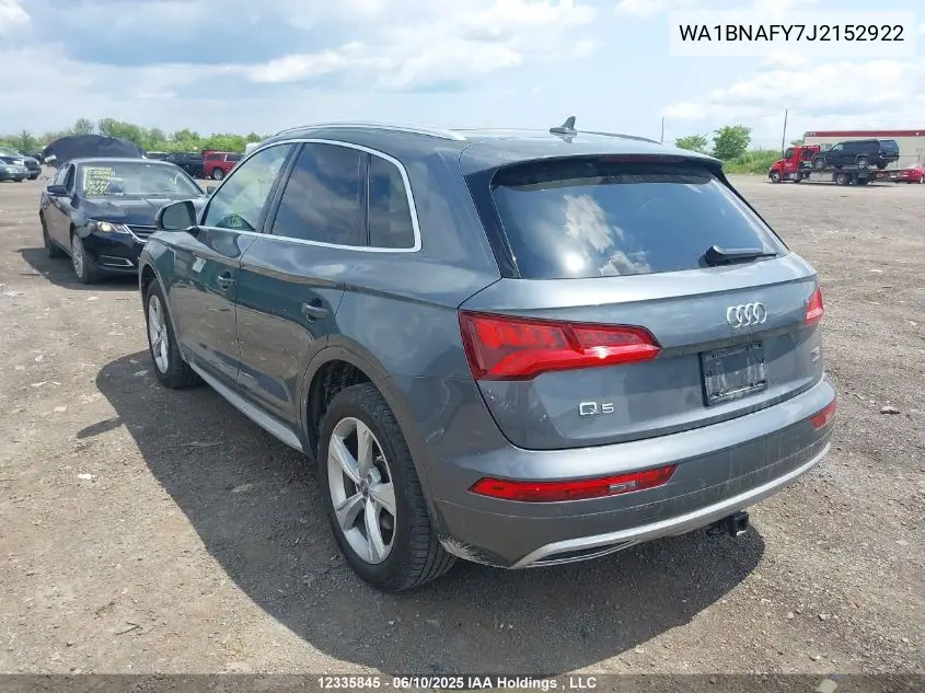 2018 Audi Q5 VIN: WA1BNAFY7J2152922 Lot: 12335845
