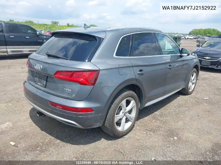 2018 Audi Q5 VIN: WA1BNAFY7J2152922 Lot: 12335845