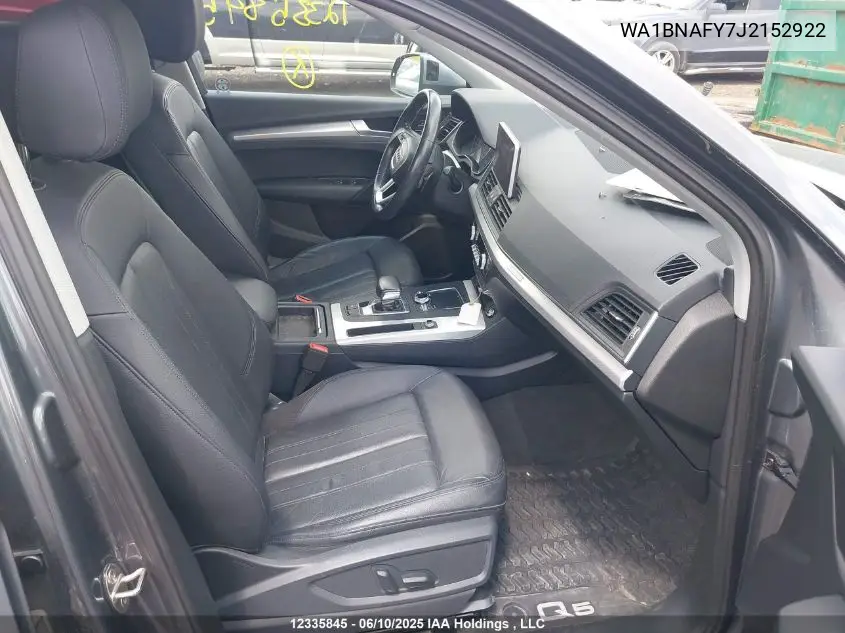 2018 Audi Q5 VIN: WA1BNAFY7J2152922 Lot: 12335845