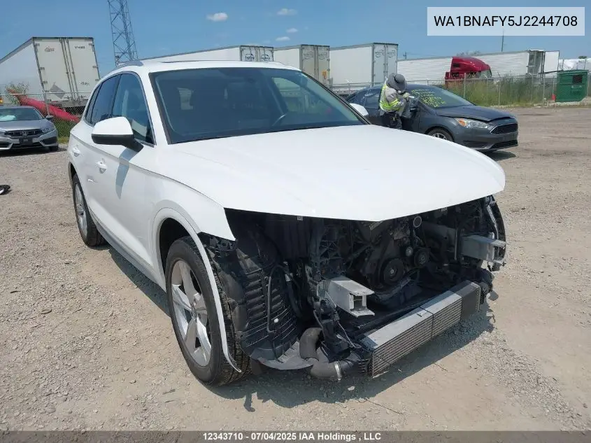 2018 Audi Q5 2.0T Progressiv VIN: WA1BNAFY5J2244708 Lot: 12343710