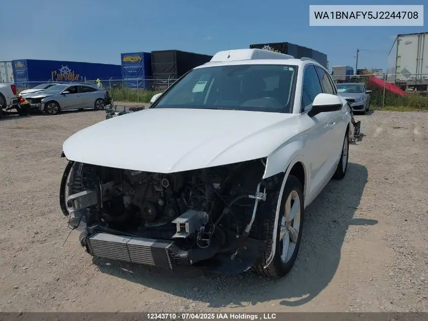 2018 Audi Q5 2.0T Progressiv VIN: WA1BNAFY5J2244708 Lot: 12343710