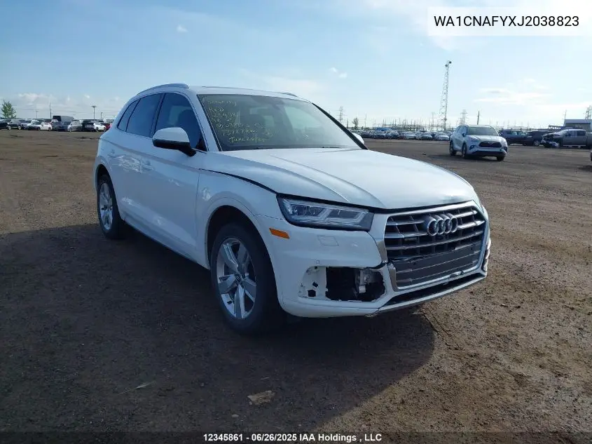 2018 Audi Q5 2.0T Technik VIN: WA1CNAFYXJ2038823 Lot: 12345861
