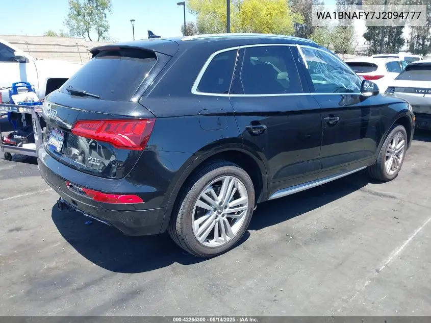 2018 Audi Q5 2.0T Premium/2.0T Tech Premium VIN: WA1BNAFY7J2094777 Lot: 42265300