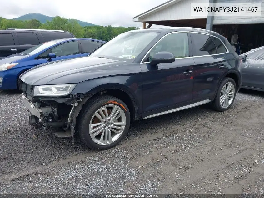 2018 Audi Q5 2.0T Premium/2.0T Tech Premium VIN: WA1CNAFY3J2141467 Lot: 42268832