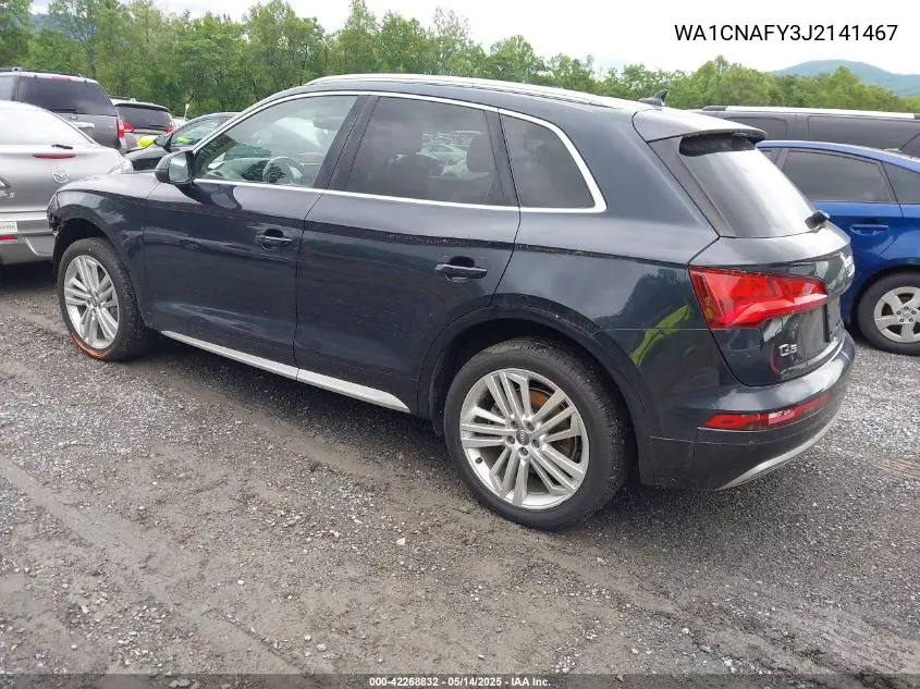 2018 Audi Q5 2.0T Premium/2.0T Tech Premium VIN: WA1CNAFY3J2141467 Lot: 42268832