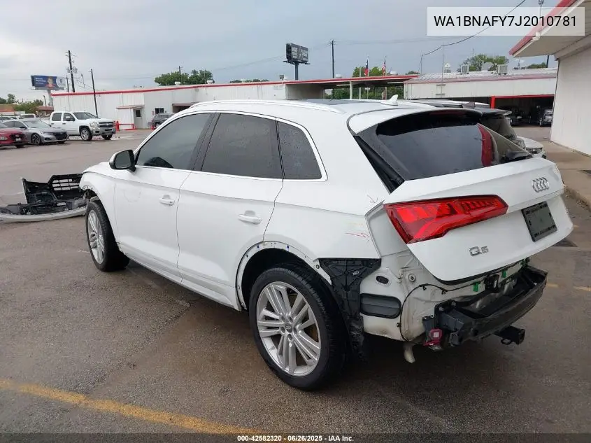 2018 Audi Q5 2.0T Premium/2.0T Tech Premium VIN: WA1BNAFY7J2010781 Lot: 42582320