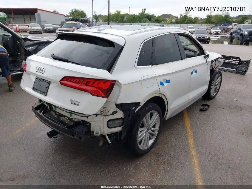 2018 Audi Q5 2.0T Premium/2.0T Tech Premium VIN: WA1BNAFY7J2010781 Lot: 42582320