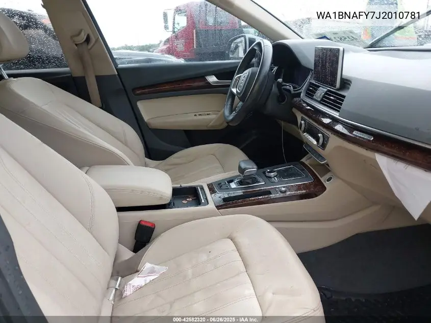 2018 Audi Q5 2.0T Premium/2.0T Tech Premium VIN: WA1BNAFY7J2010781 Lot: 42582320