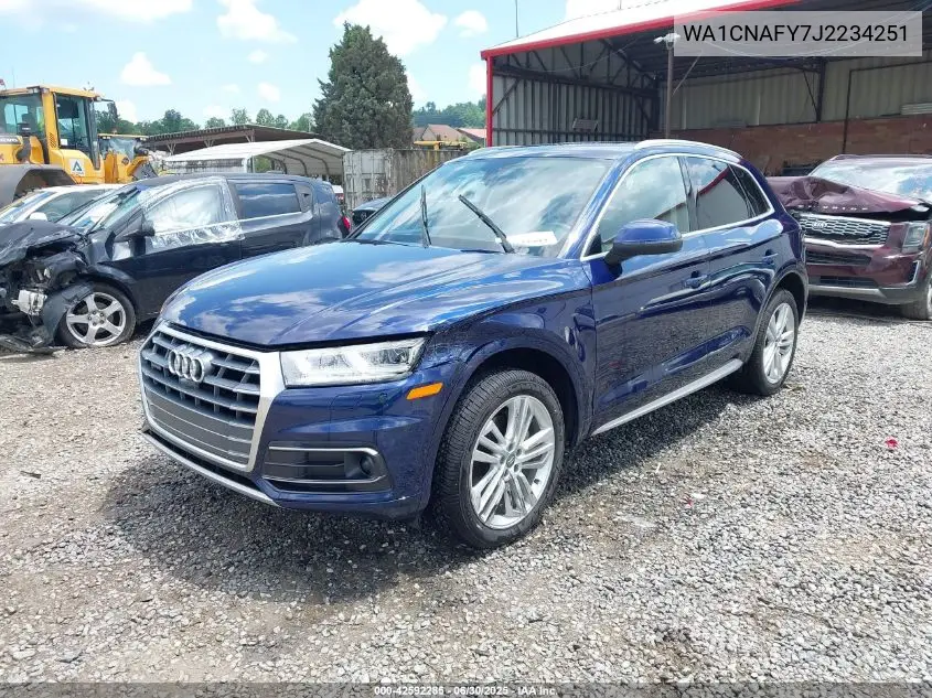 2018 Audi Q5 2.0T Premium/2.0T Tech Premium VIN: WA1CNAFY7J2234251 Lot: 42592285