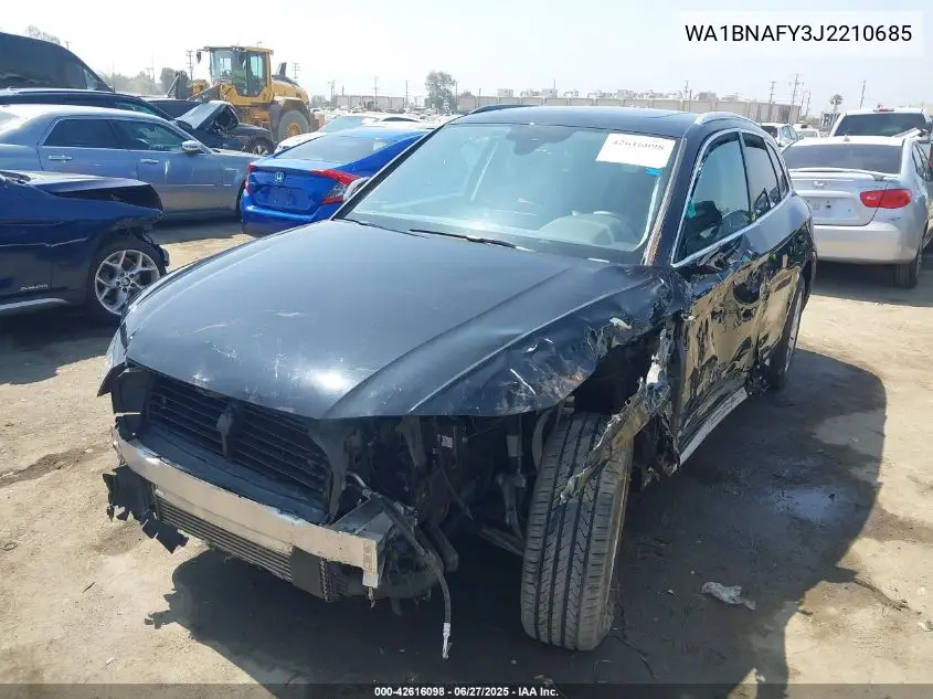 2018 Audi Q5 2.0T Tech Premium VIN: WA1BNAFY3J2210685 Lot: 42616098