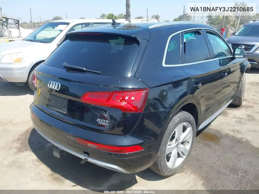 2018 Audi Q5 2.0T Tech Premium VIN: WA1BNAFY3J2210685 Lot: 42616098
