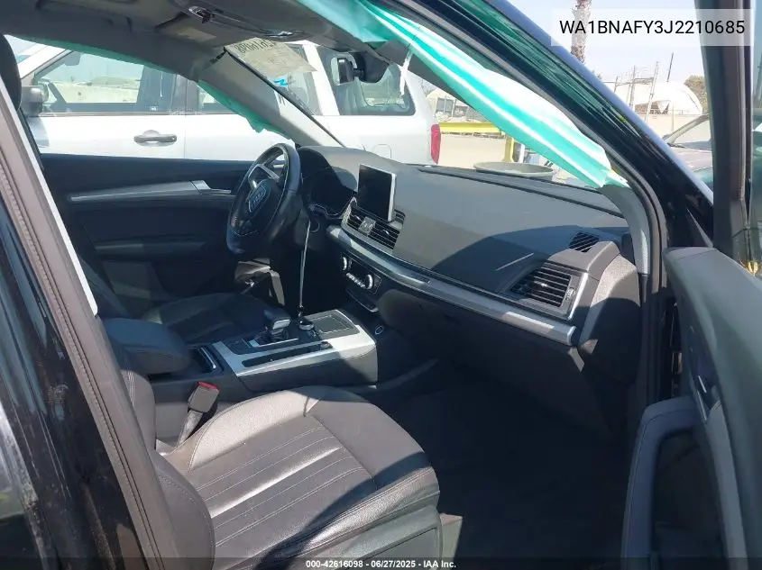 2018 Audi Q5 2.0T Tech Premium VIN: WA1BNAFY3J2210685 Lot: 42616098