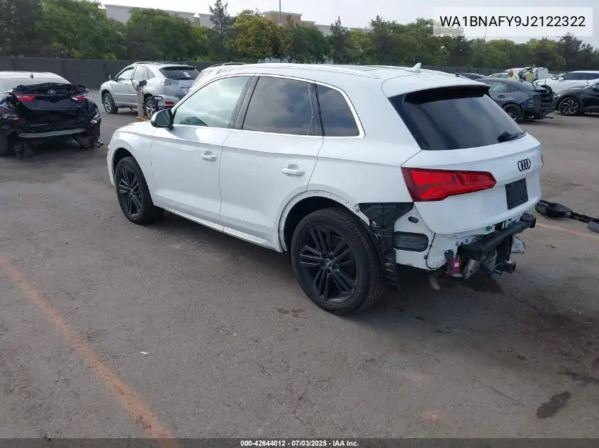 2018 Audi Q5 2.0T Premium/2.0T Tech Premium VIN: WA1BNAFY9J2122322 Lot: 42644012