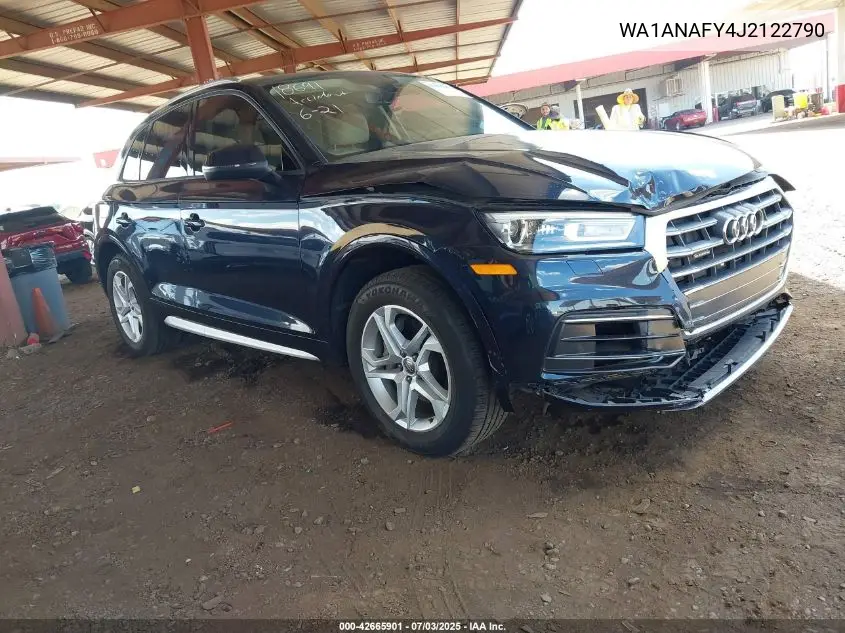 2018 Audi Q5 2.0T Premium/2.0T Tech Premium VIN: WA1ANAFY4J2122790 Lot: 42665901