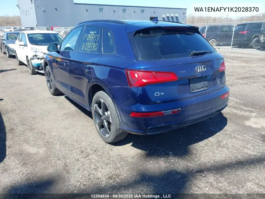 2019 Audi Q5 VIN: WA1ENAFY1K2028370 Lot: 12304834