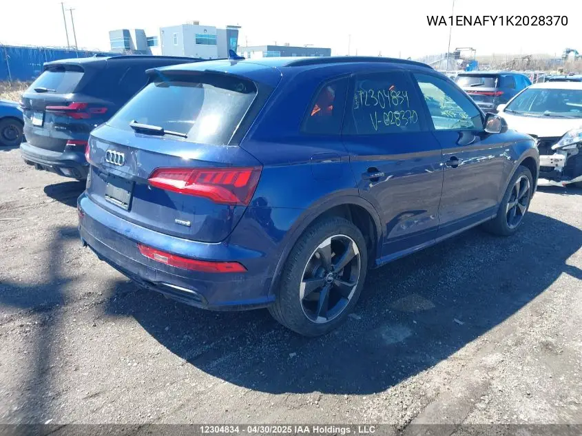2019 Audi Q5 VIN: WA1ENAFY1K2028370 Lot: 12304834