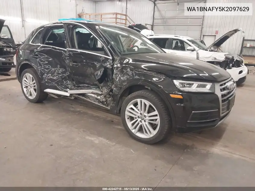 2019 Audi Q5 45 Premium VIN: WA1BNAFY5K2097629 Lot: 42242715