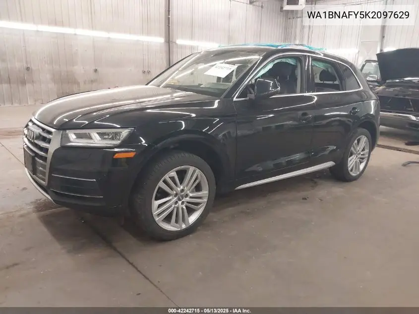 2019 Audi Q5 45 Premium VIN: WA1BNAFY5K2097629 Lot: 42242715