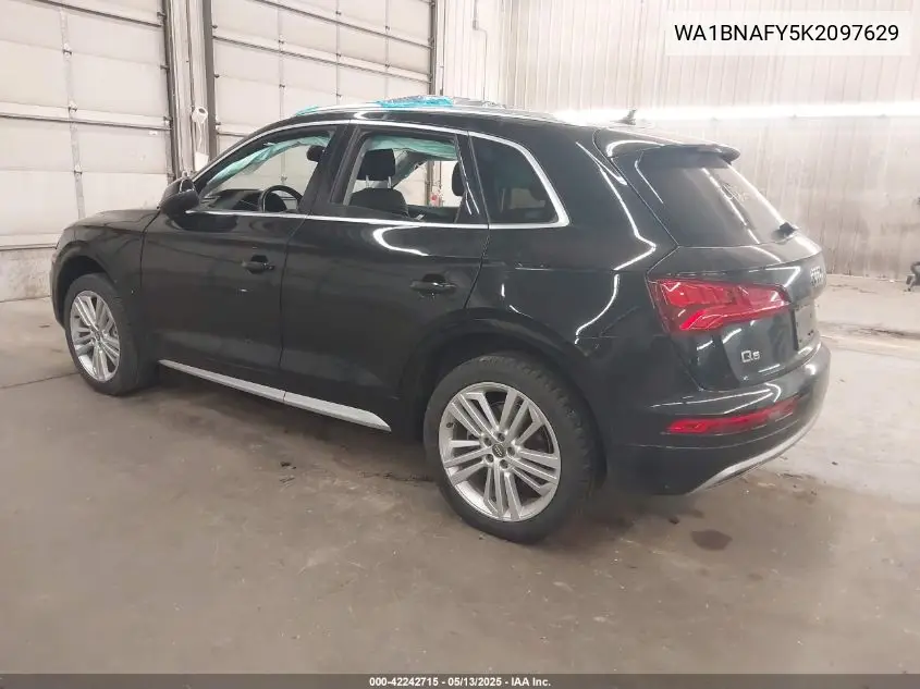 2019 Audi Q5 45 Premium VIN: WA1BNAFY5K2097629 Lot: 42242715