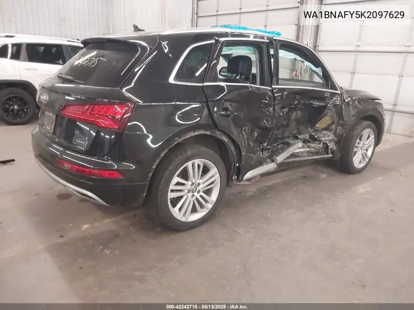 2019 Audi Q5 45 Premium VIN: WA1BNAFY5K2097629 Lot: 42242715