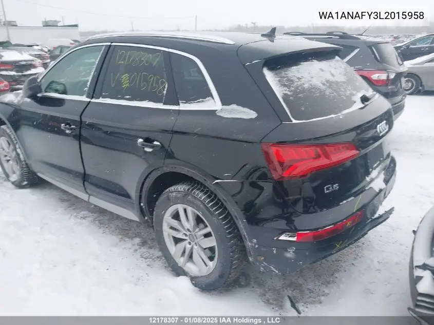 2020 Audi Q5 VIN: WA1ANAFY3L2015958 Lot: 12178307