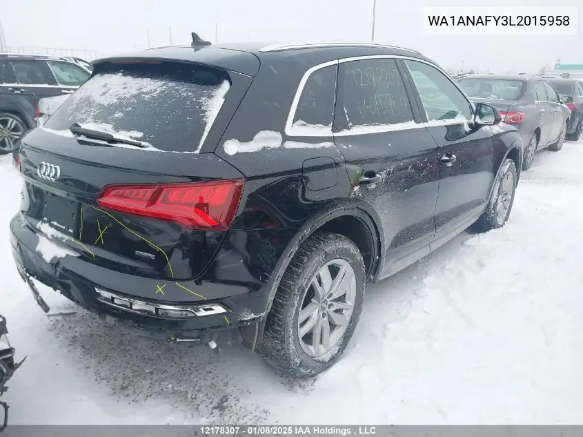 2020 Audi Q5 VIN: WA1ANAFY3L2015958 Lot: 12178307