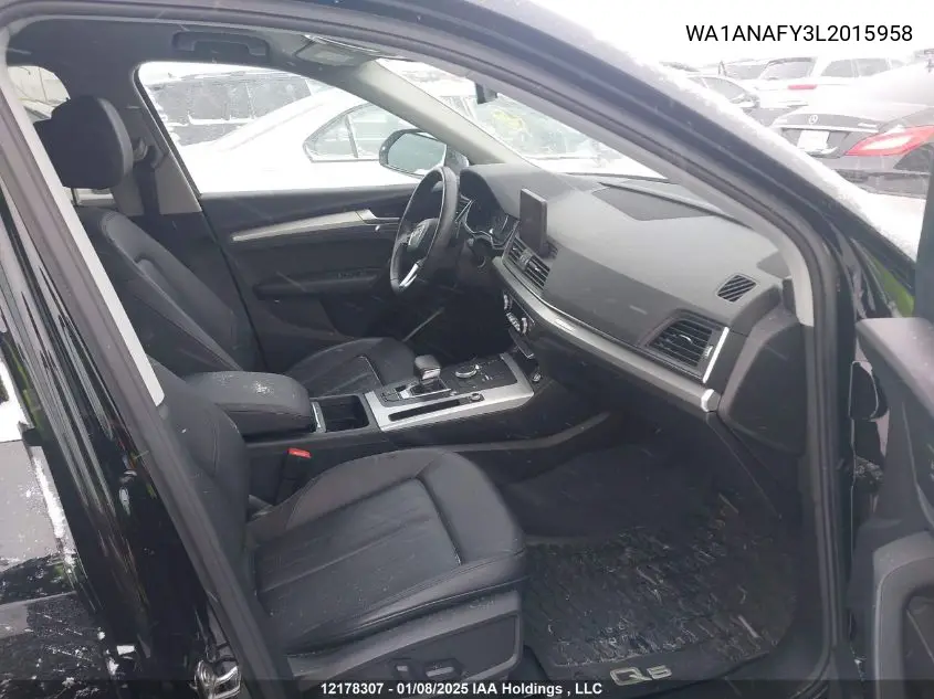 2020 Audi Q5 VIN: WA1ANAFY3L2015958 Lot: 12178307