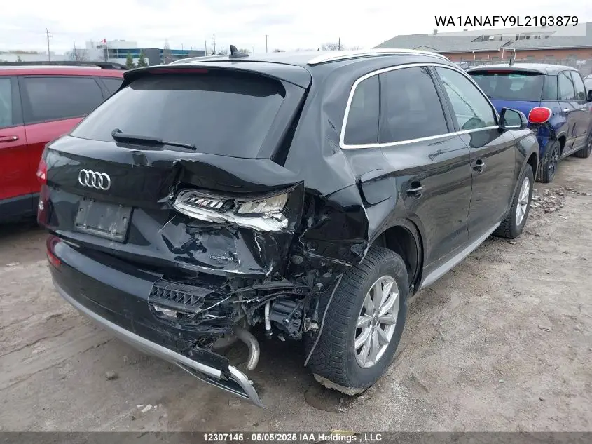 2020 Audi Q5 Premium/Titanium Premium VIN: WA1ANAFY9L2103879 Lot: 12307145