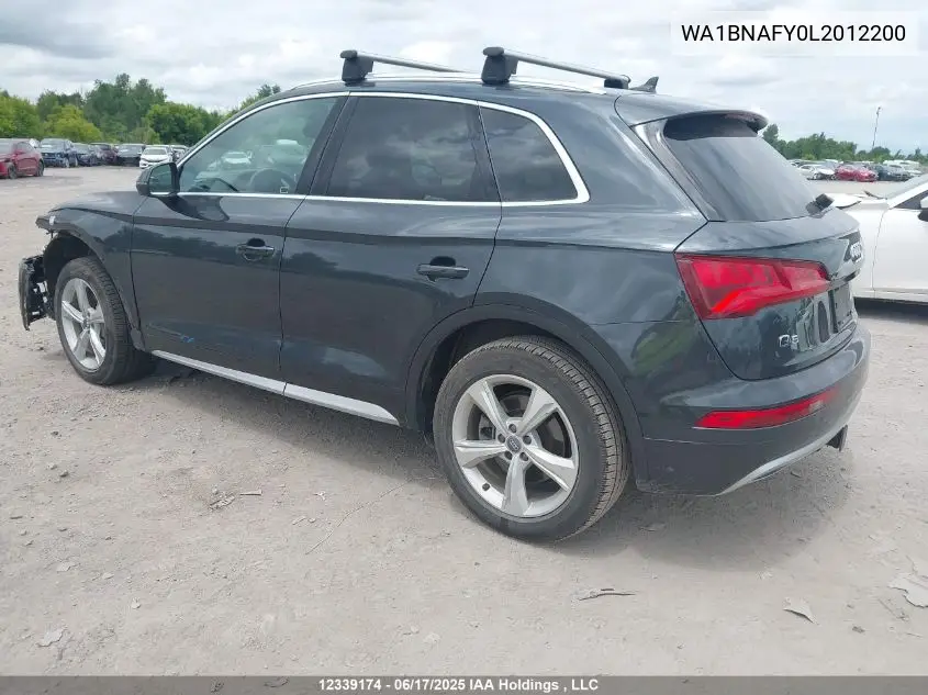 2020 Audi Q5 Premium Plus VIN: WA1BNAFY0L2012200 Lot: 12339174