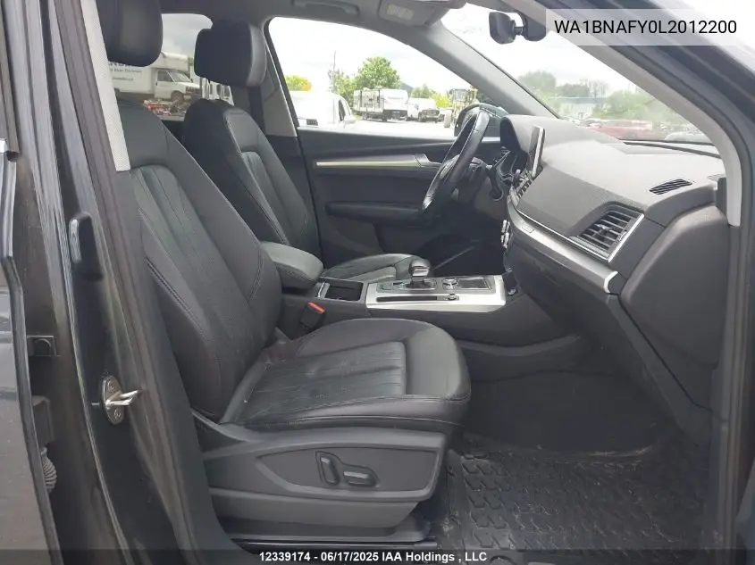 2020 Audi Q5 Premium Plus VIN: WA1BNAFY0L2012200 Lot: 12339174