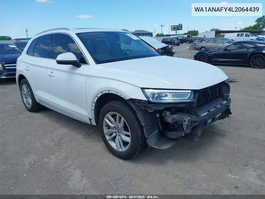 2020 Audi Q5 Premium 45 Tfsi Quattro S Tronic VIN: WA1ANAFY4L2064439 Lot: 42612474