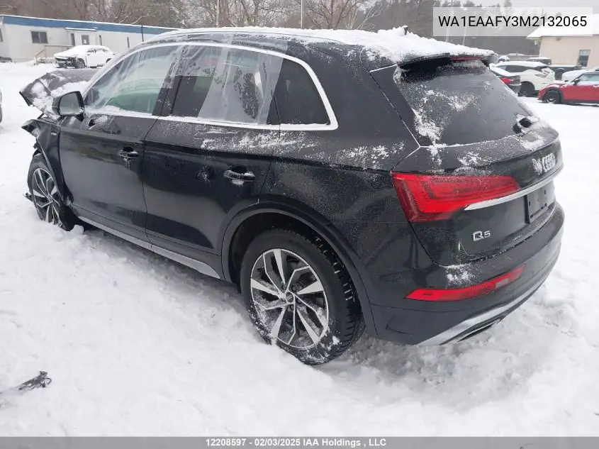 2021 Audi Q5 Progressiv VIN: WA1EAAFY3M2132065 Lot: 12208597