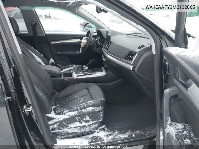 2021 Audi Q5 Progressiv VIN: WA1EAAFY3M2132065 Lot: 12208597