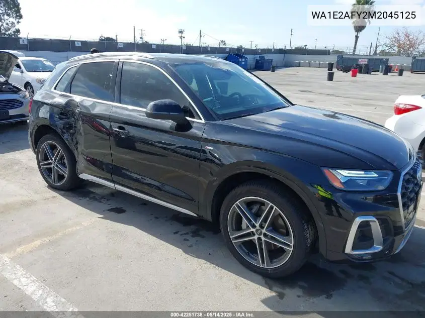 2021 Audi Q5 Premium Plus 55 Tfsi E Quattro S Tronic VIN: WA1E2AFY2M2045125 Lot: 42251738